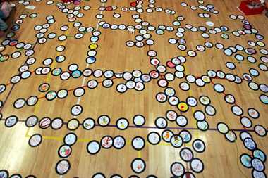 Mind map on floor